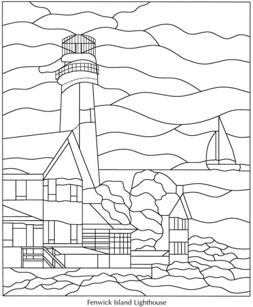 Трафареты для витража море