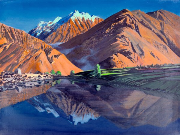 Горы Афганистана акварель