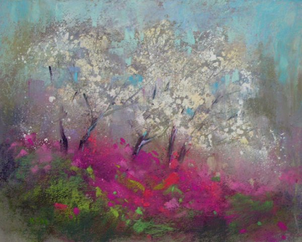 Пейзаж пастелью детский