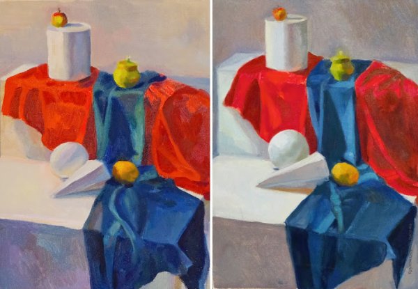 Теплохолодность в натюрморте