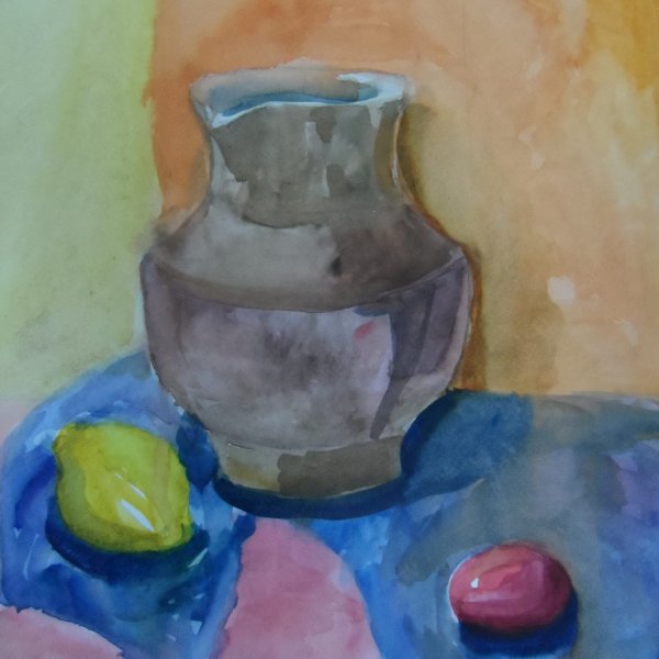 Натюрморт в теплой цветовой гамме