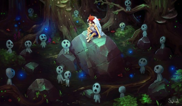 Аниме принцесса Мононоке дух дерева