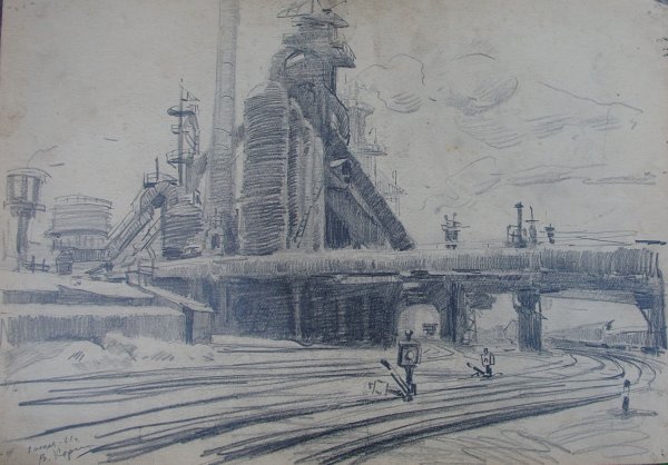 Зарисовка индустриального пейзажа