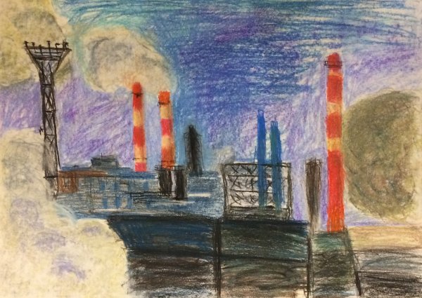 Индустриальный пейзаж простой