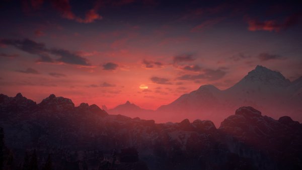 Закат в горах