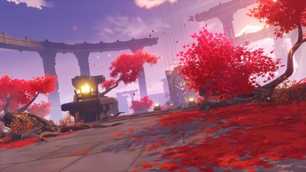 Геншин концепт арт ландшафт