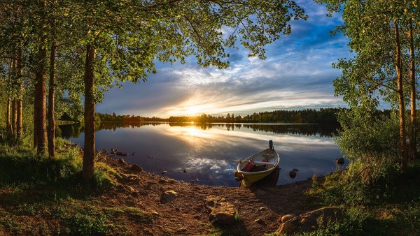 Река Оулуйоки в Финляндии