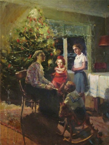 Алексей Корин. Рождественская елка. 1910