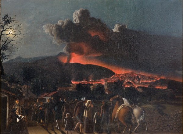 Извержение Этны картина