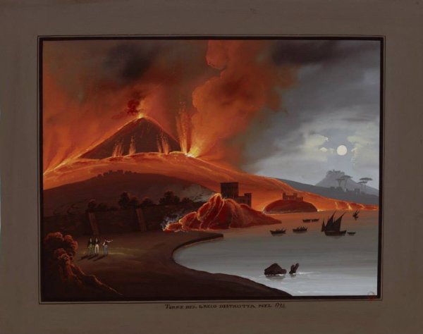 Вулкан Везувий картина