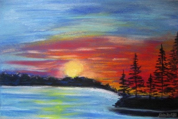 Несложные пейзажи пастелью