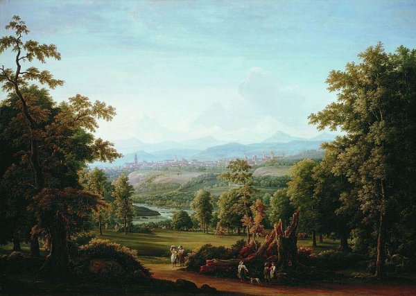 Фёдор Матвеев «пейзаж с водопадом» (1810-е годы)