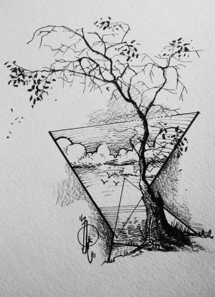 Рисунки ручкой в тетради