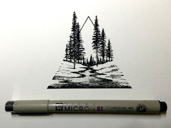 Рисование пейзажа карандашом