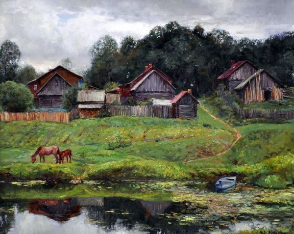 Художник Сергей Малов Деревенские пейзажи