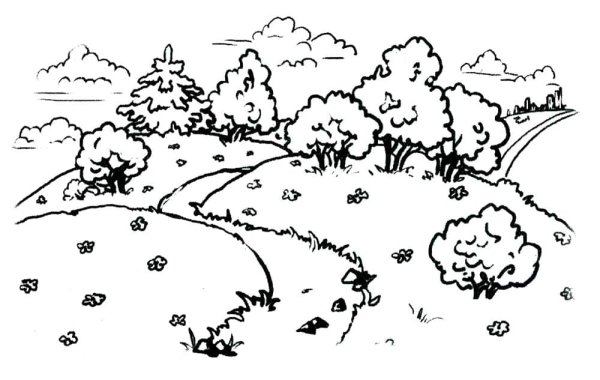 Раскраска природа для детей