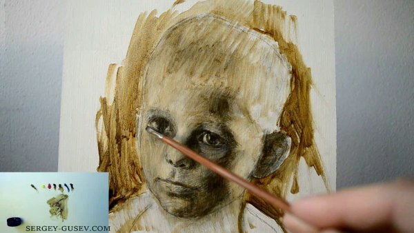 Живопись маслом подмалевок