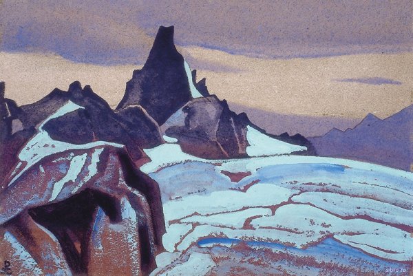 Рерих Гималаи розовые горы картина