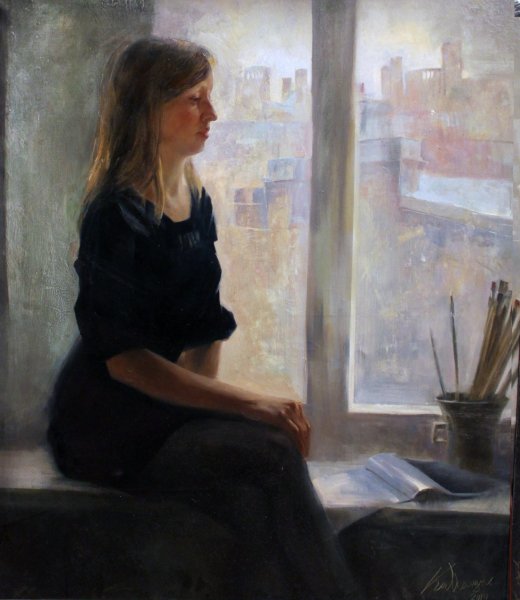 Портрет на фоне окна