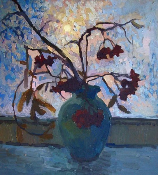 Натюрморт в контражуре акварель