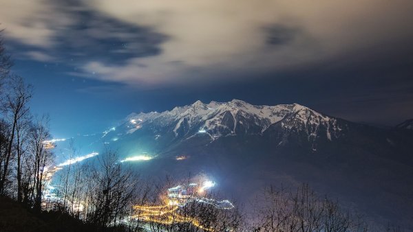Гора Аибга красная Поляна зимой