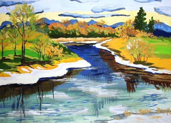 Иллюстрация к стихотворению весенние воды