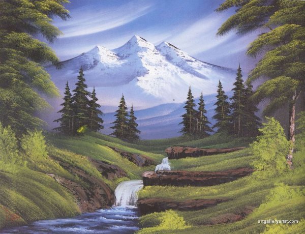 Боб Росс картины пейзаж