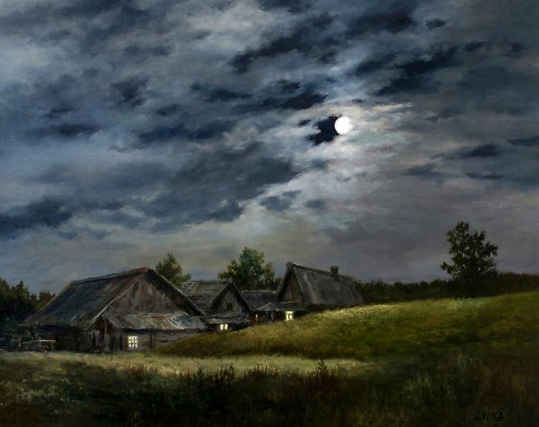 Лунная ночь. Деревня» (1897)