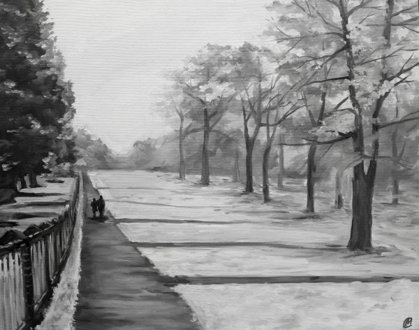 Grisaille пейзаж