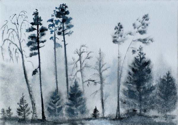 Grisaille пейзаж