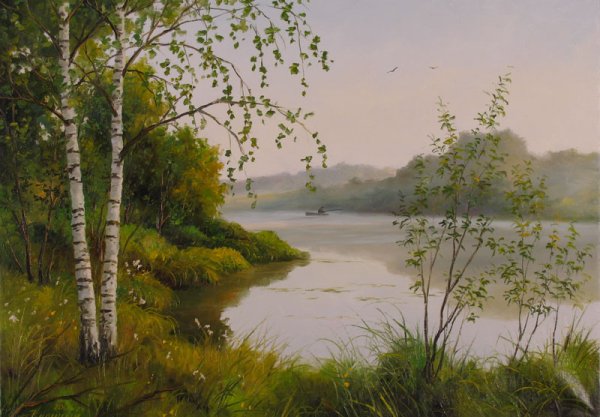 Художник Сергей Курицын Деревенские просторы