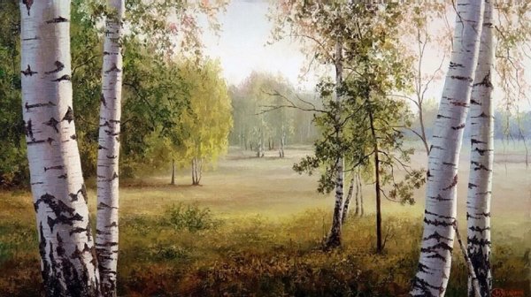 Живопись Ивана Бунина Берёзовая роща