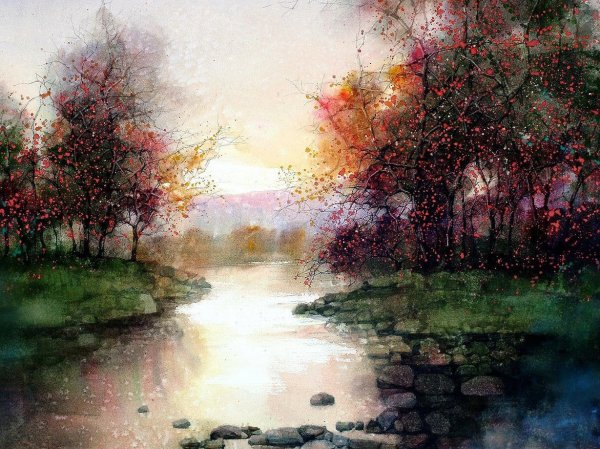 Картины пейзажи художник Фенг з.л