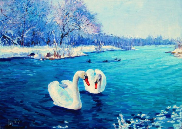 Лебединое озеро пейзаж