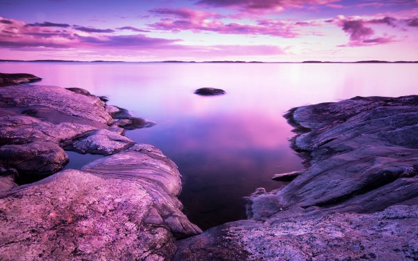 Пейзаж в фиолетовых тонах