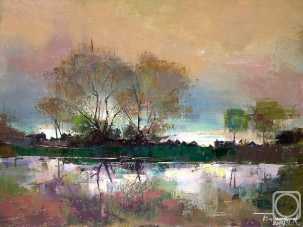 Живопись мастихином море Восход