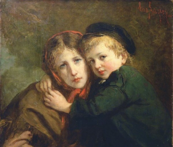 Мать и сын 19 века в картинах художников
