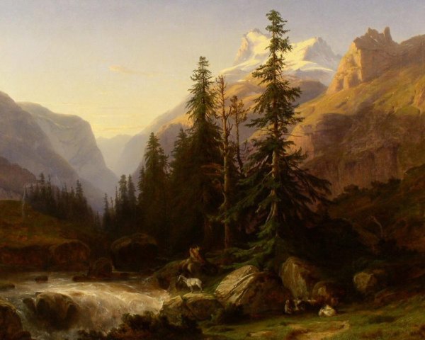 Художник Карл Юлиус горные пейзажи