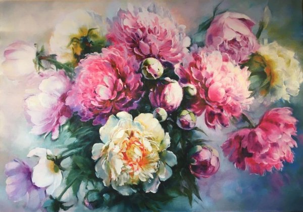 Головина Наталья художник пионы