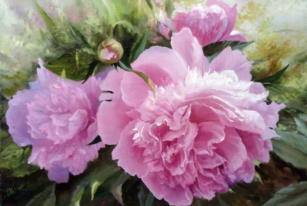 Живопись Олег Чувашев пионы
