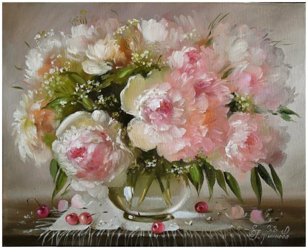 Картина пионы художник Перминова