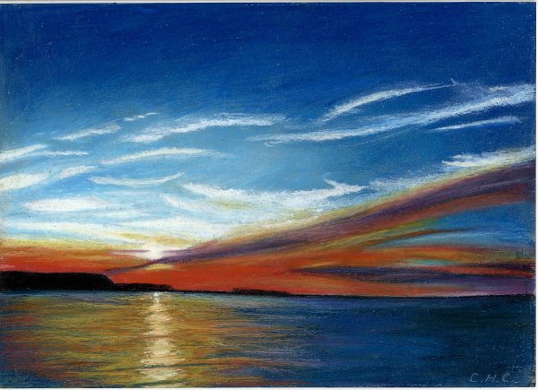 Пейзаж масляной пастелью для начинающих