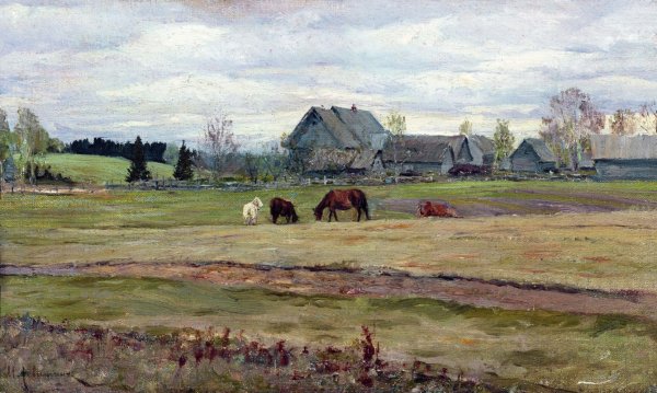 Исаак Левитан. "Русская деревня