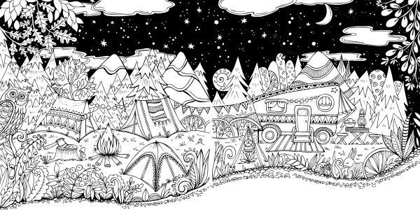 Раскраски природа сложные