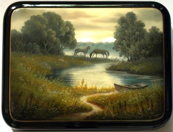 Федоскинская лаковая миниатюра