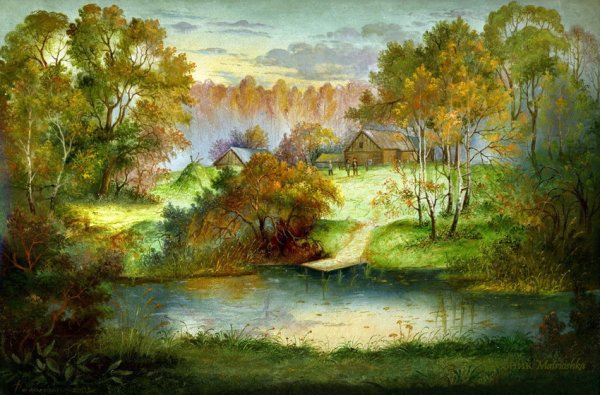 Федоскинская миниатюра пейзаж