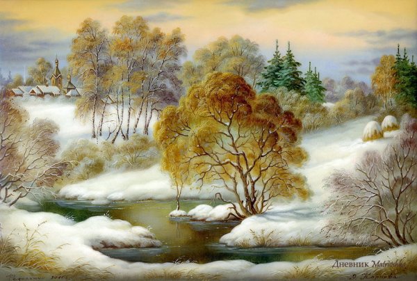 Федоскинская миниатюра пейзаж