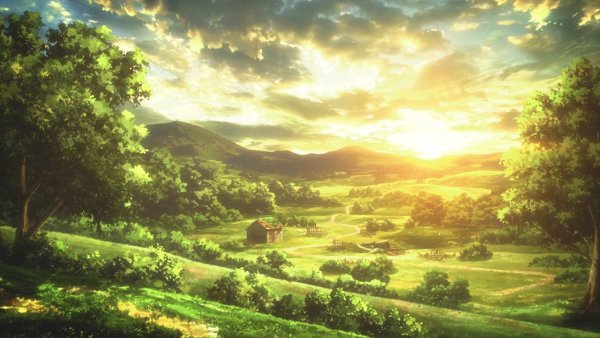 Пейзажи из аниме