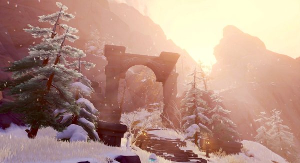 Драконий хребет Геншин пейзажи