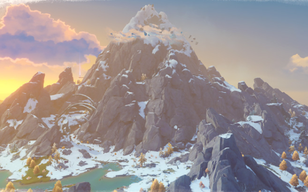 Драконий хребет Геншин пейзажи